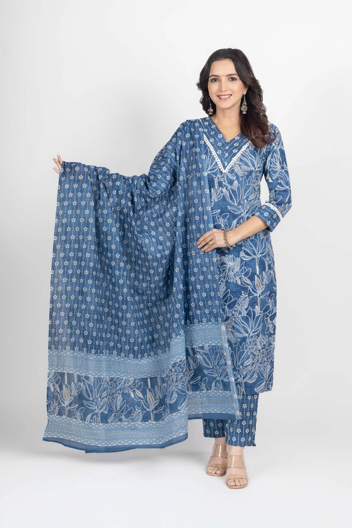 Indigo Blue Kurti Set
