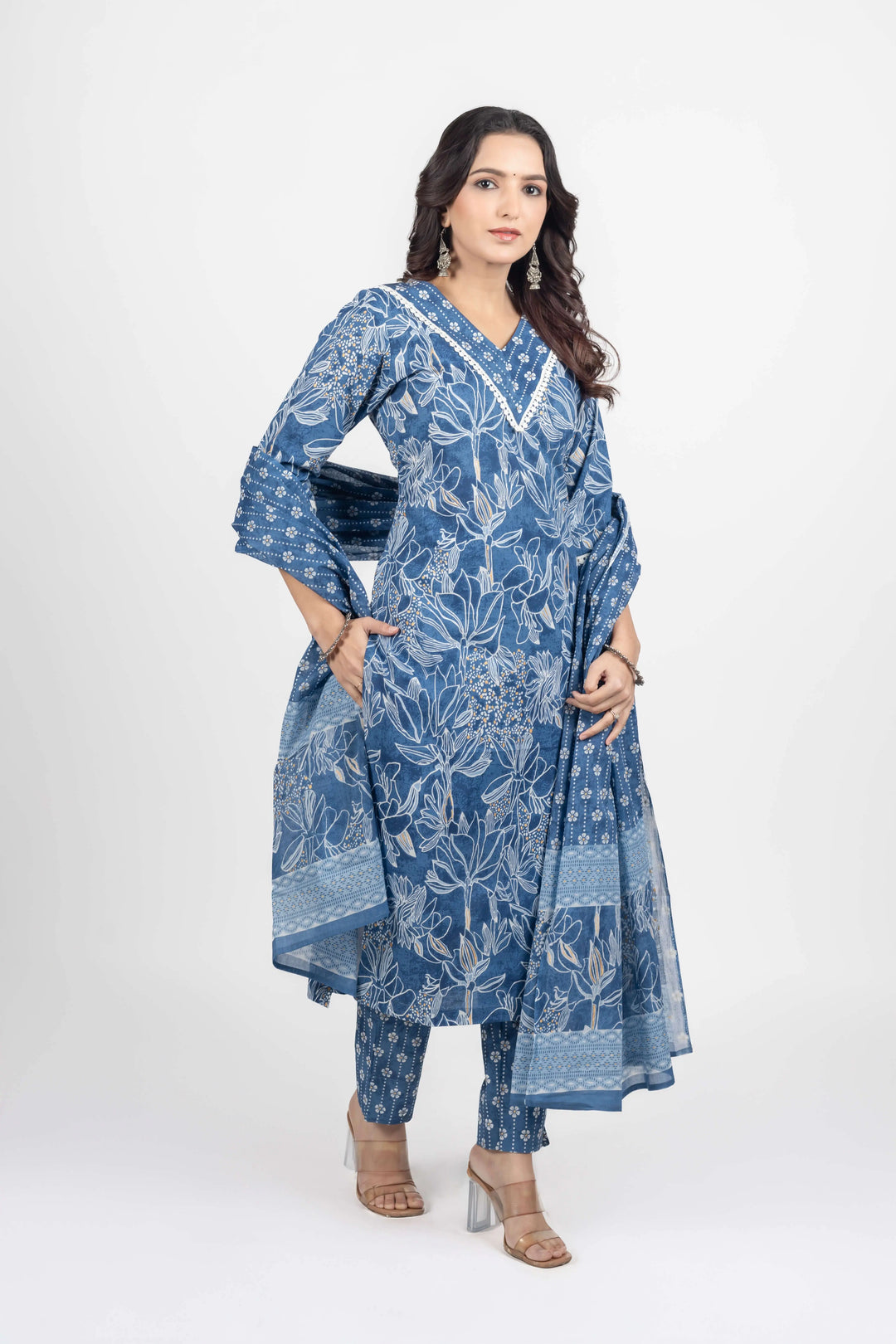 Indigo Blue Kurti Set