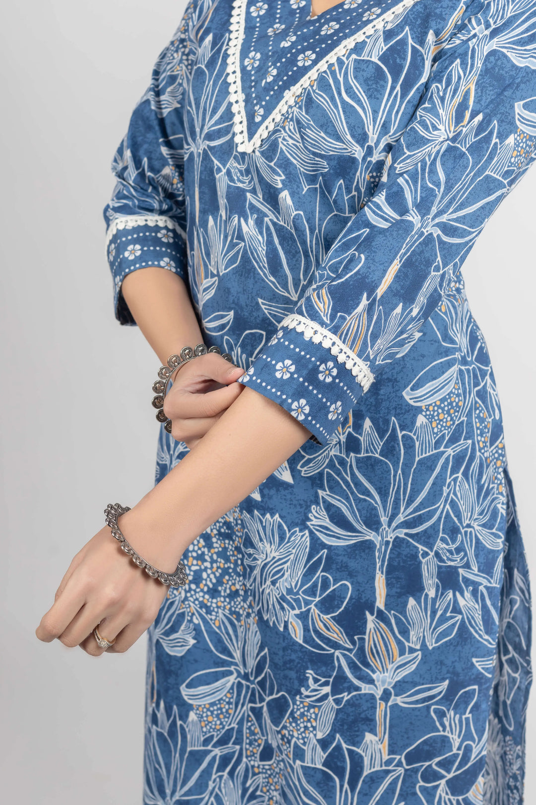 Indigo Blue Kurti Set