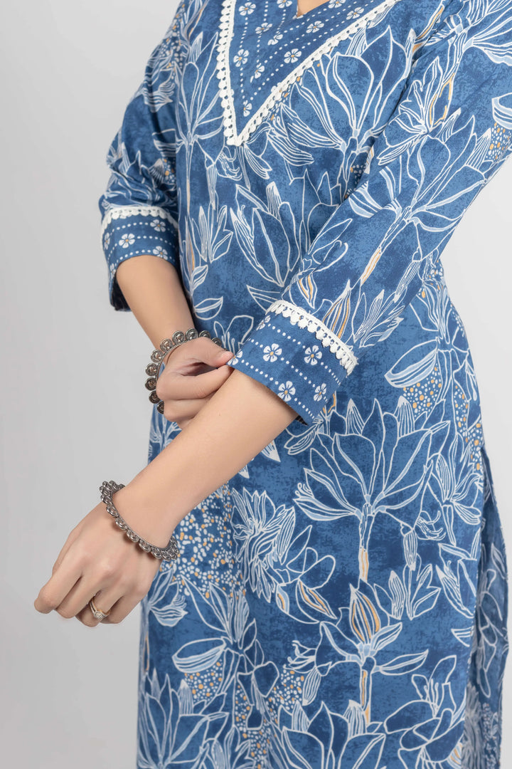 Indigo Blue Kurti Set