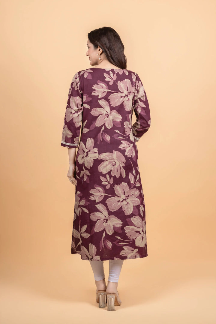 Purple A-Line Kurti