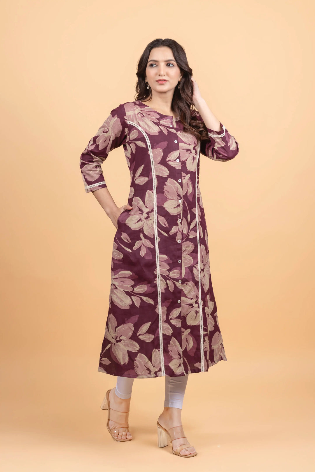 Purple A-Line Kurti