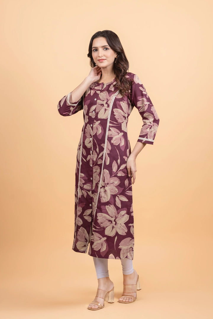 Purple A-Line Kurti