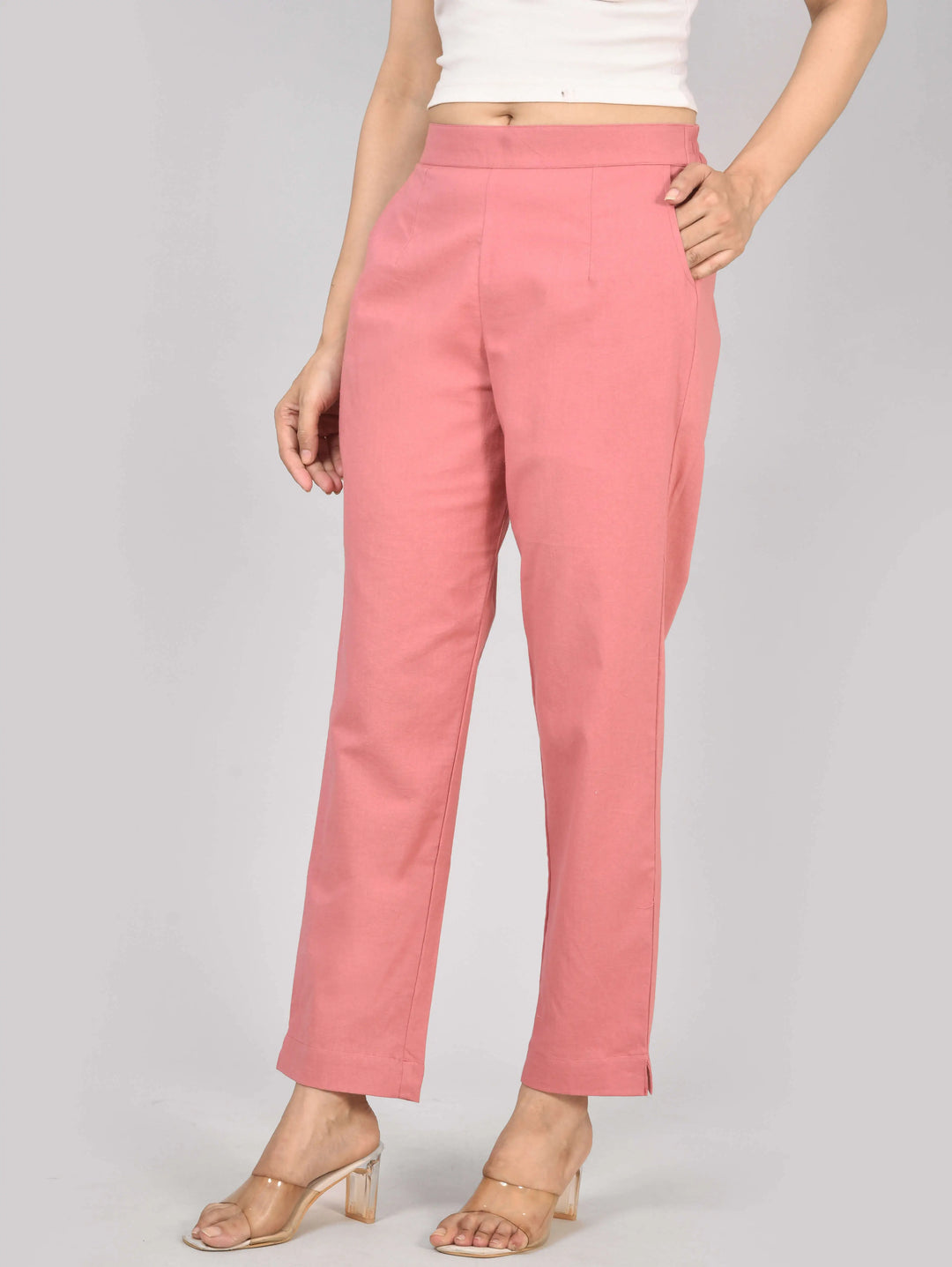 PEACH BLOSSOM AIRY LINEN PANTS