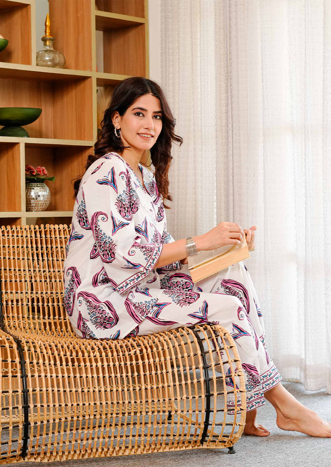 Paisley printed cotton co-ord set