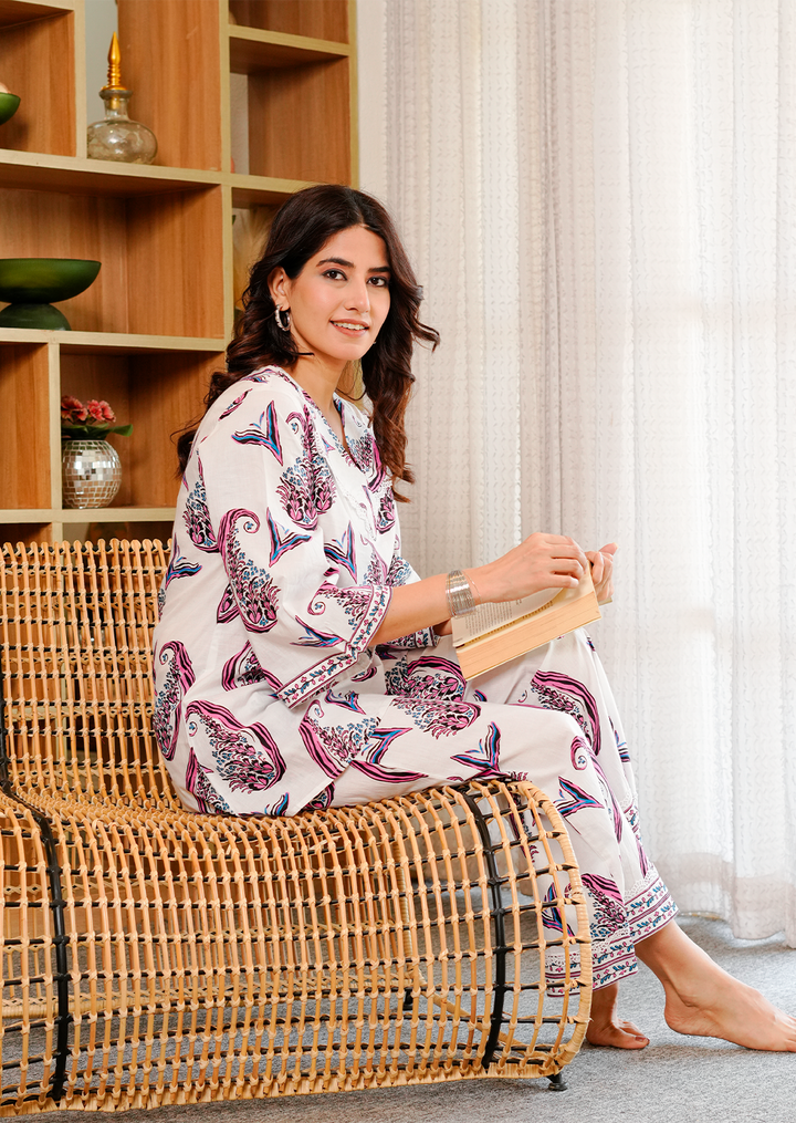 Paisley printed cotton co-ord set