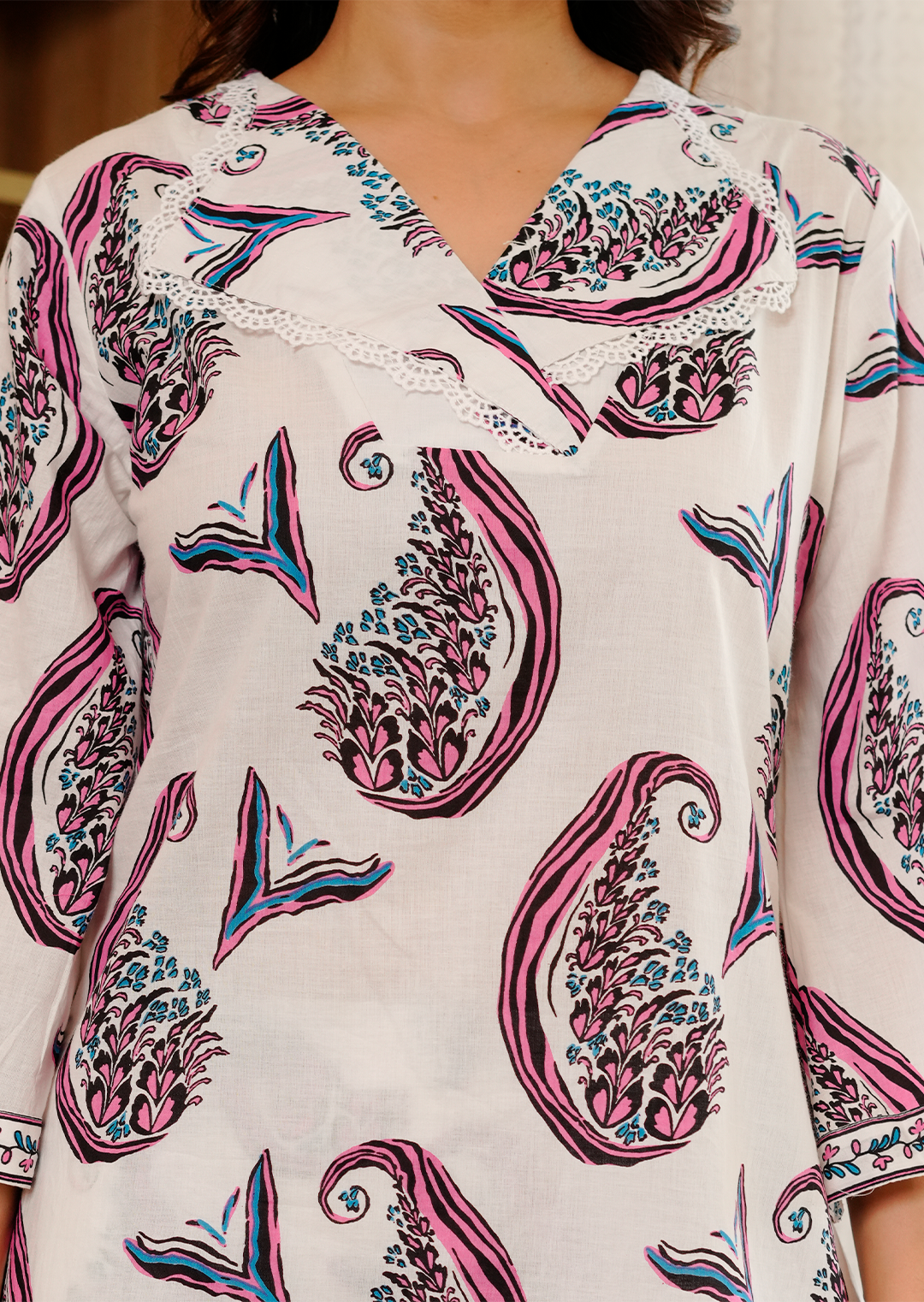 Paisley printed cotton co-ord set