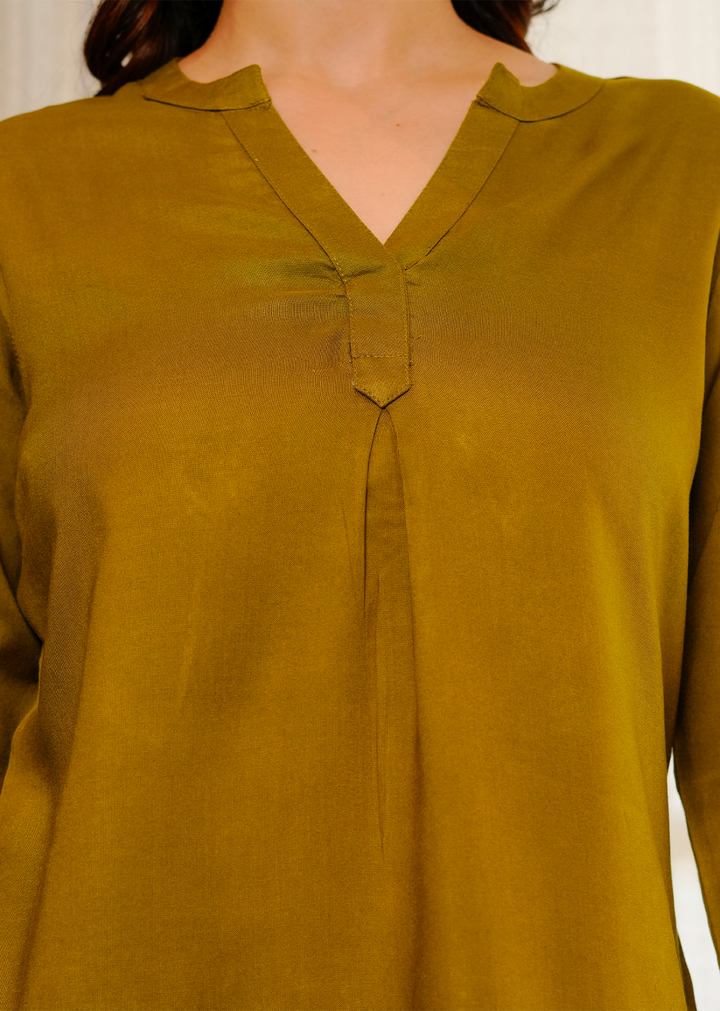 Deep Olive  Viscose co-ord set