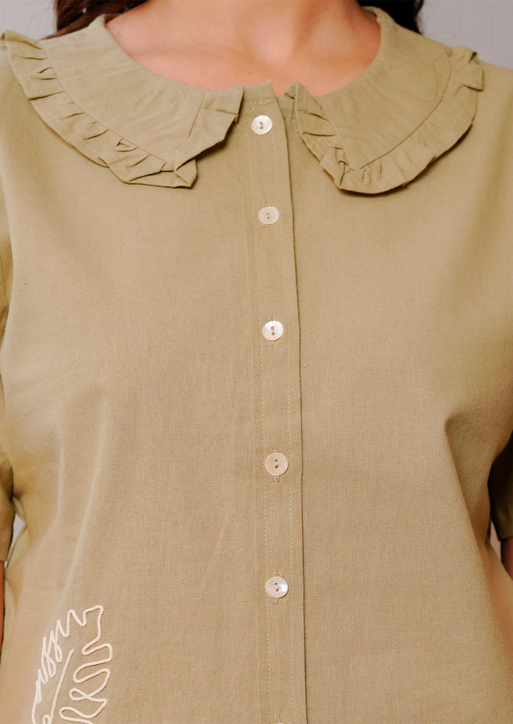 Sage Green Embroidered Co-ord Set