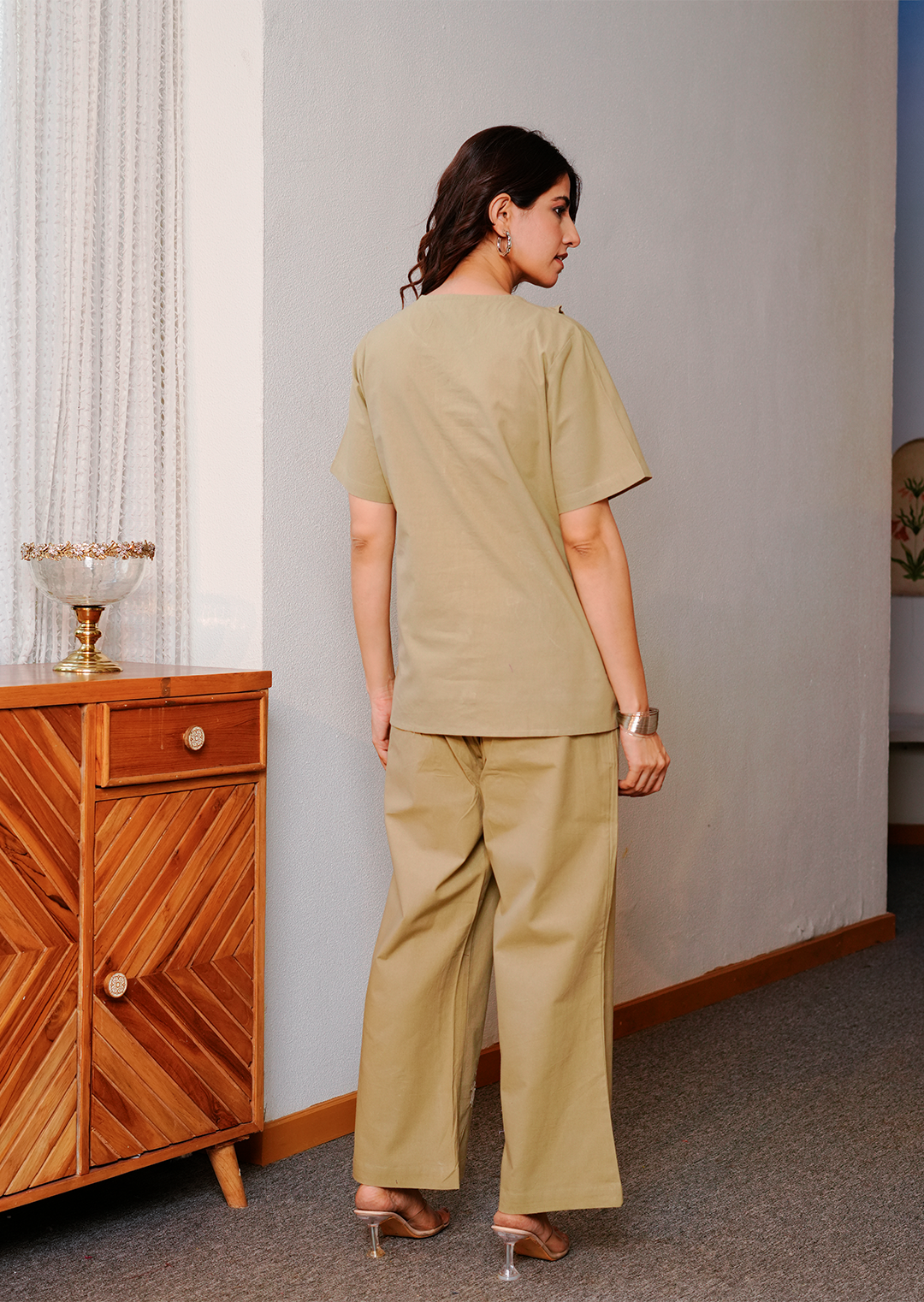 Sage Green Embroidered Co-ord Set