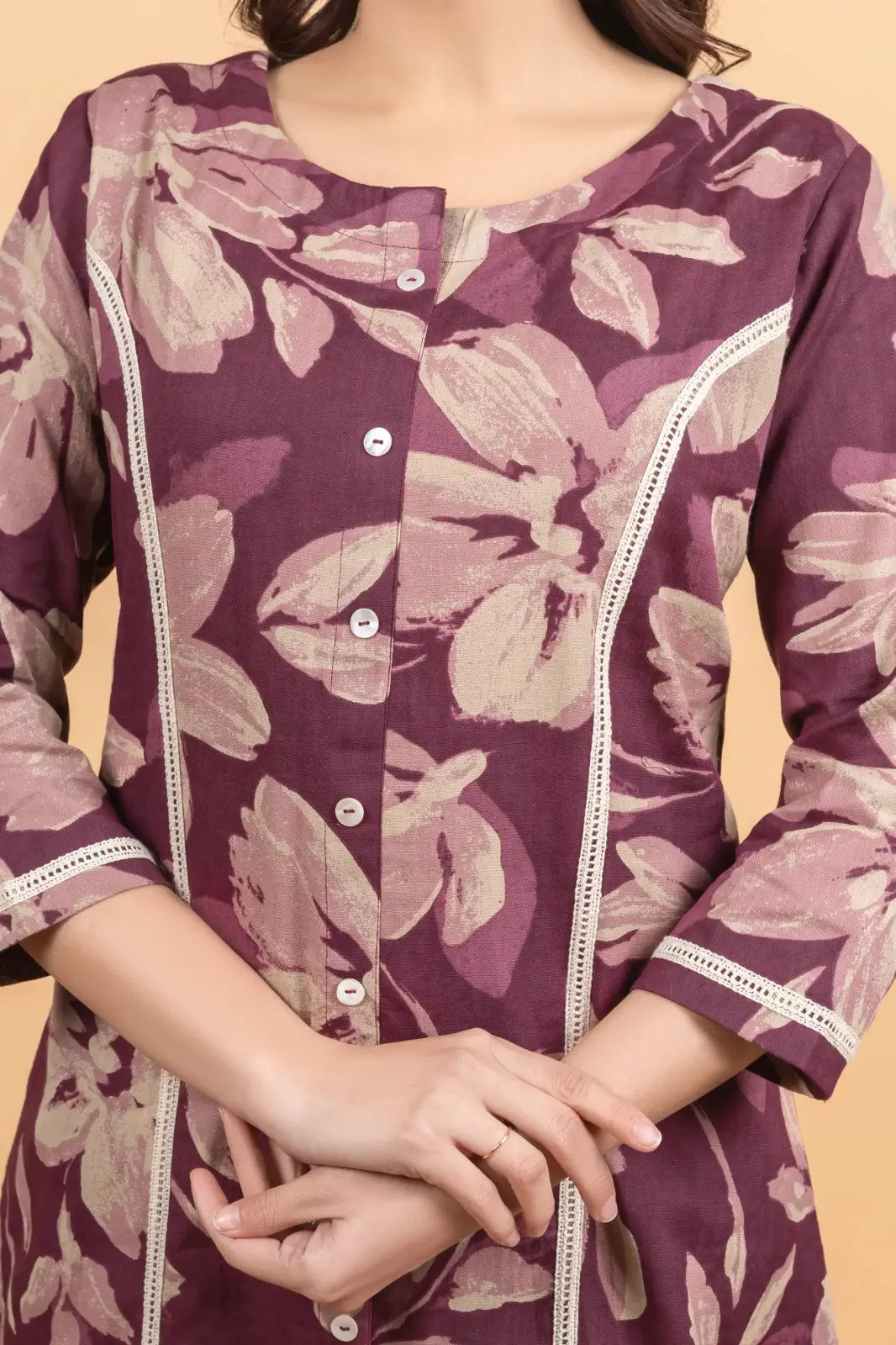 Purple A-Line Kurti