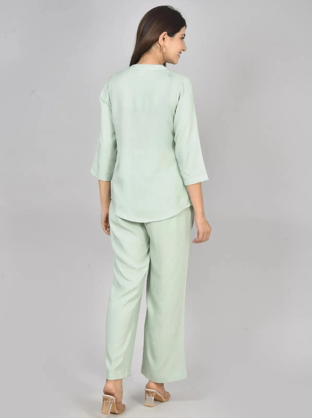 Pista Green Viscose co-ord set