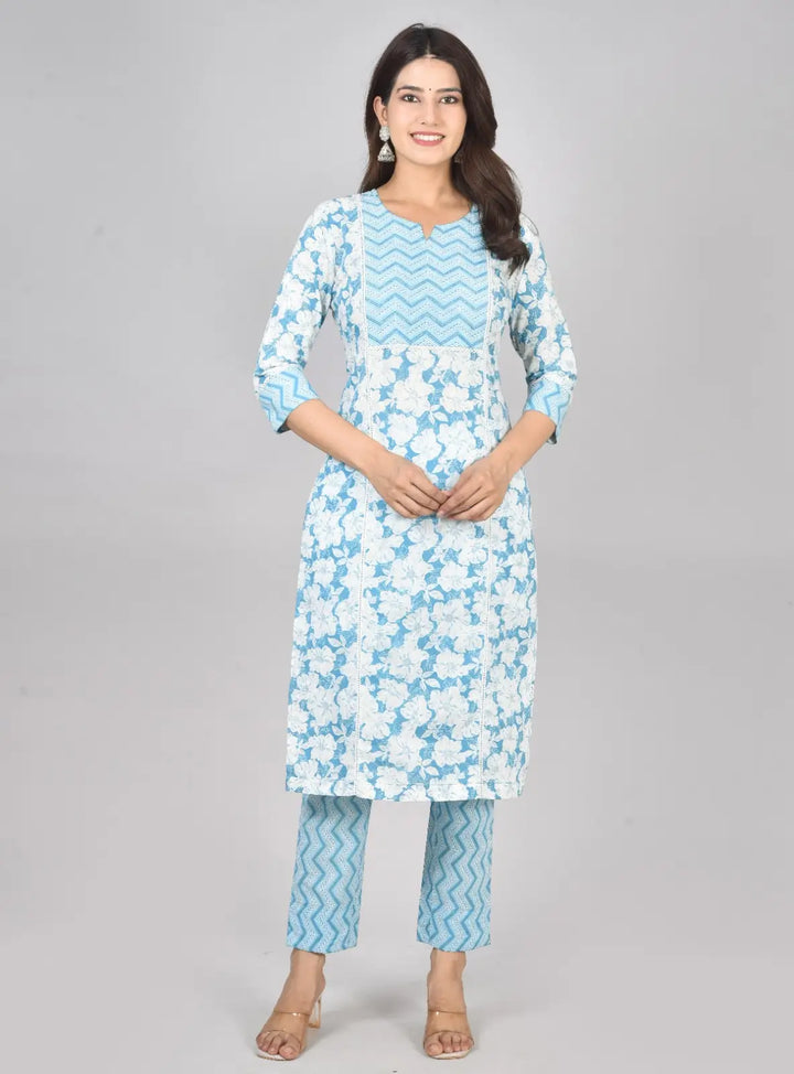 Sky Blue Kurti Set