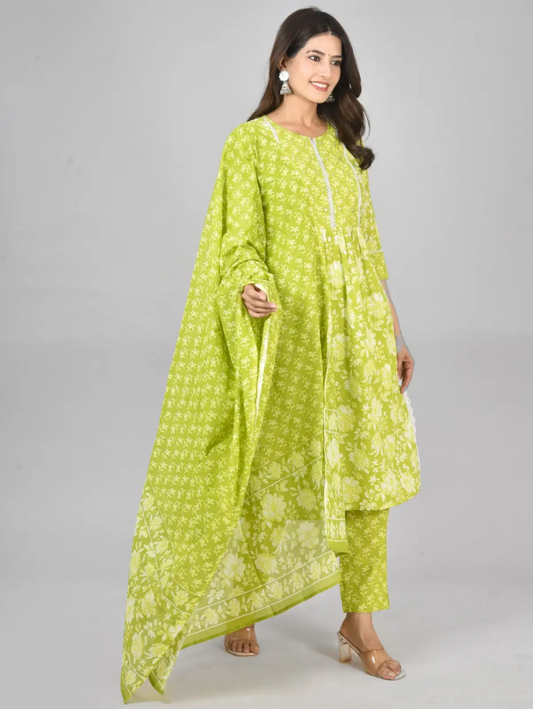 Lemon Green Kurti Set