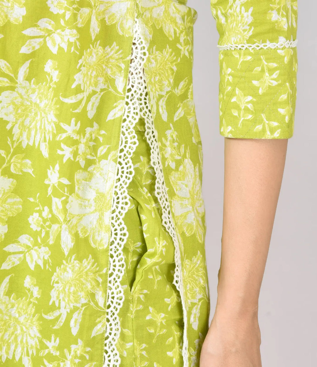 Lemon Green Kurti Set