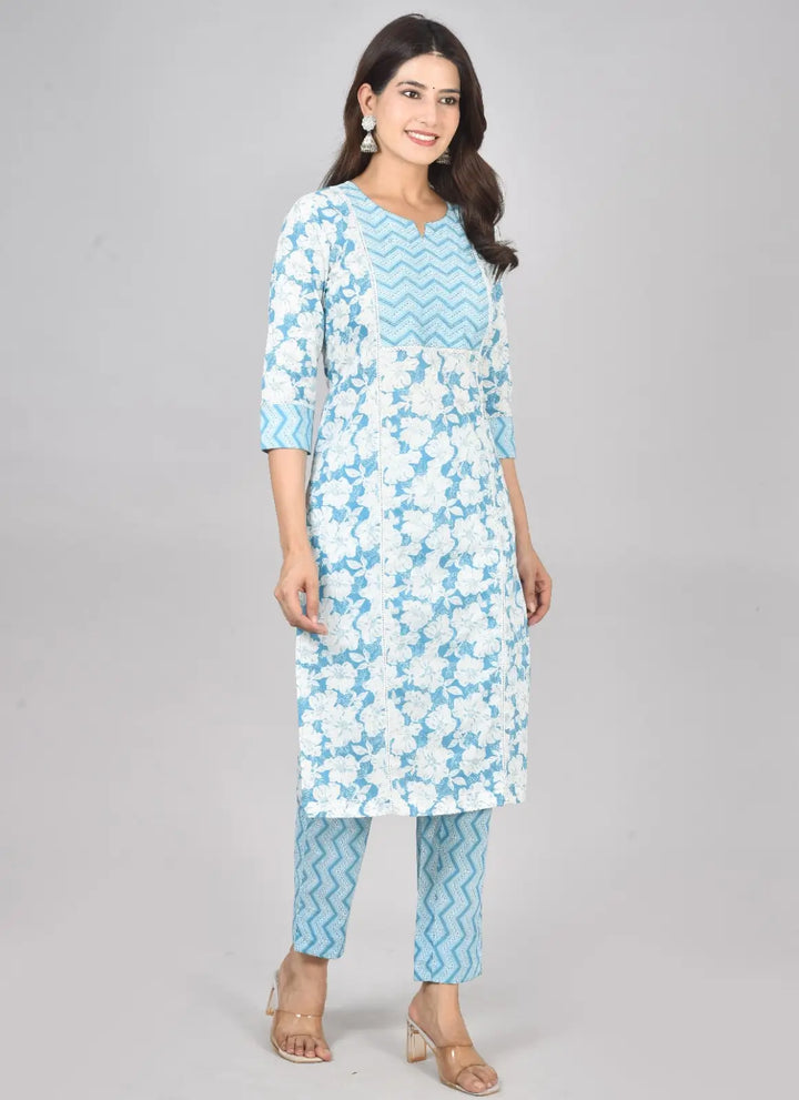 Sky Blue Kurti Set