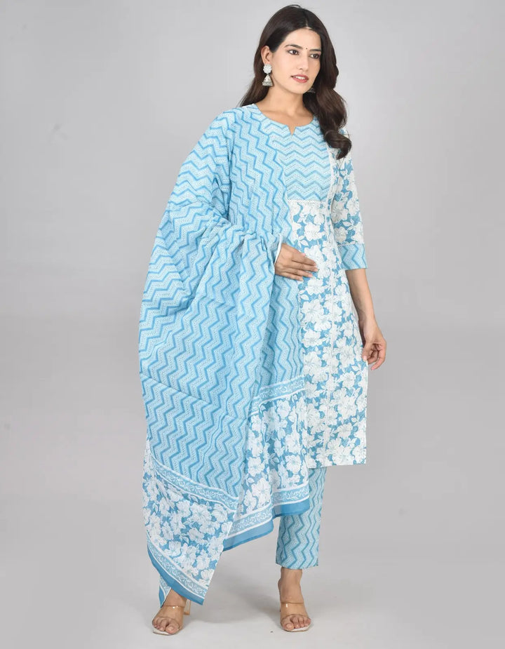 Sky Blue Kurti Set