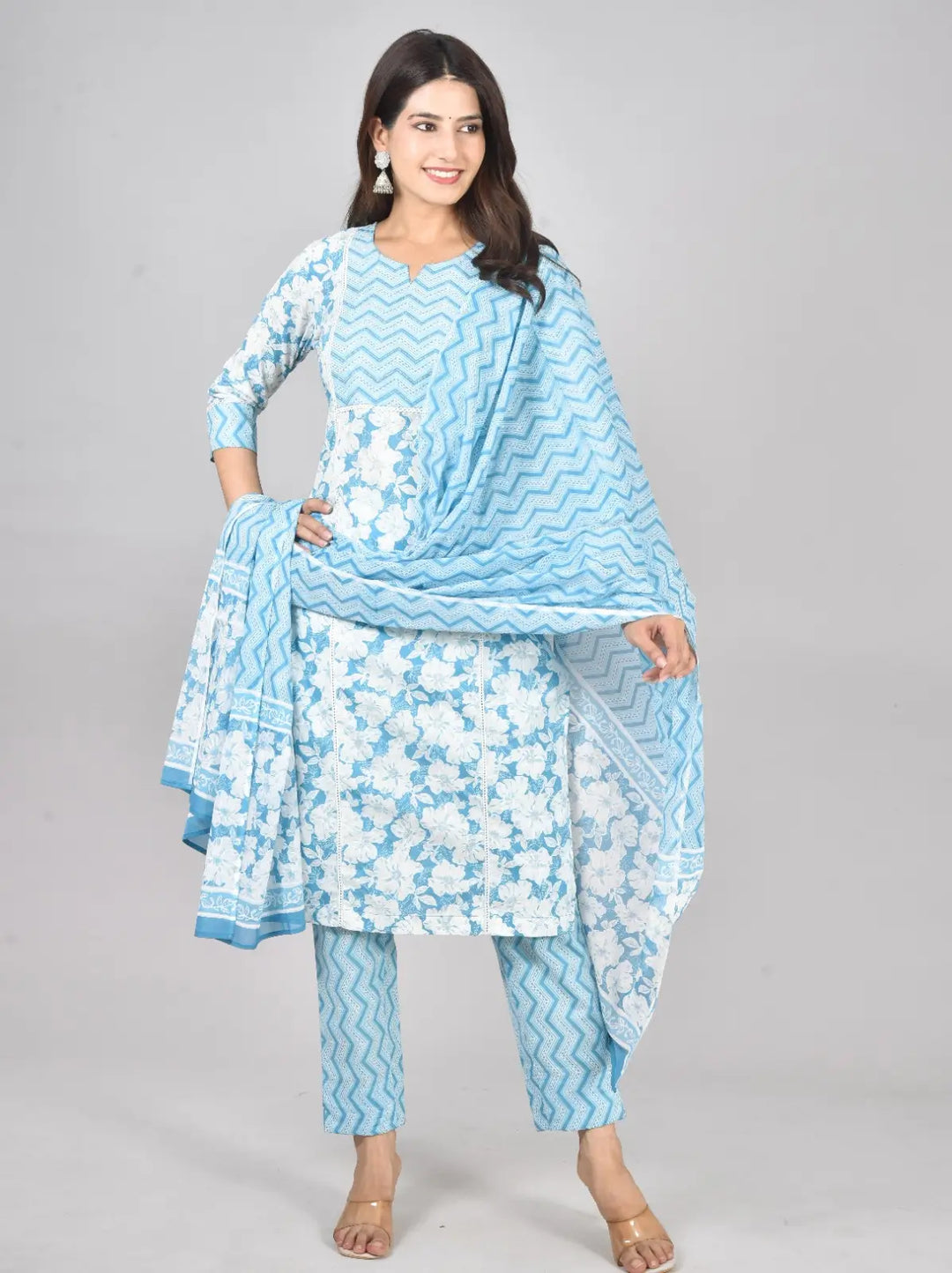 Sky Blue Kurti Set