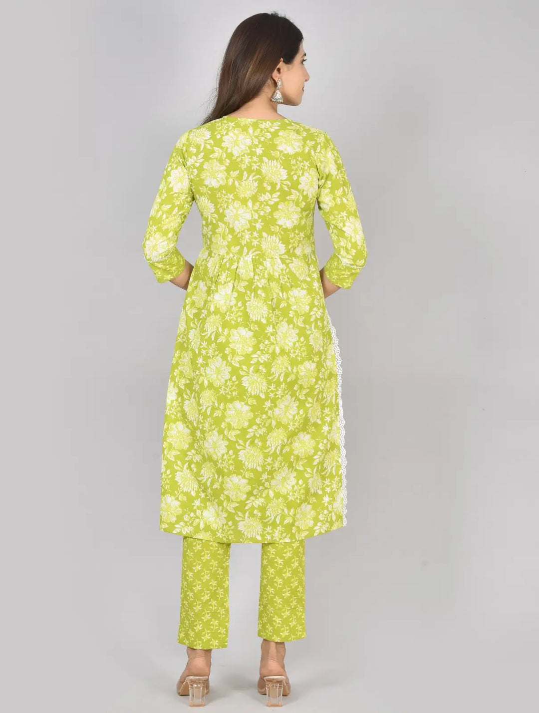 Lemon Green Kurti Set