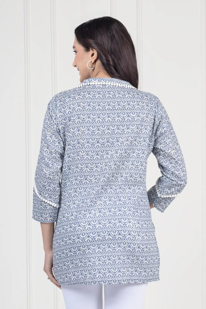 Mess Grey Straight Kurti