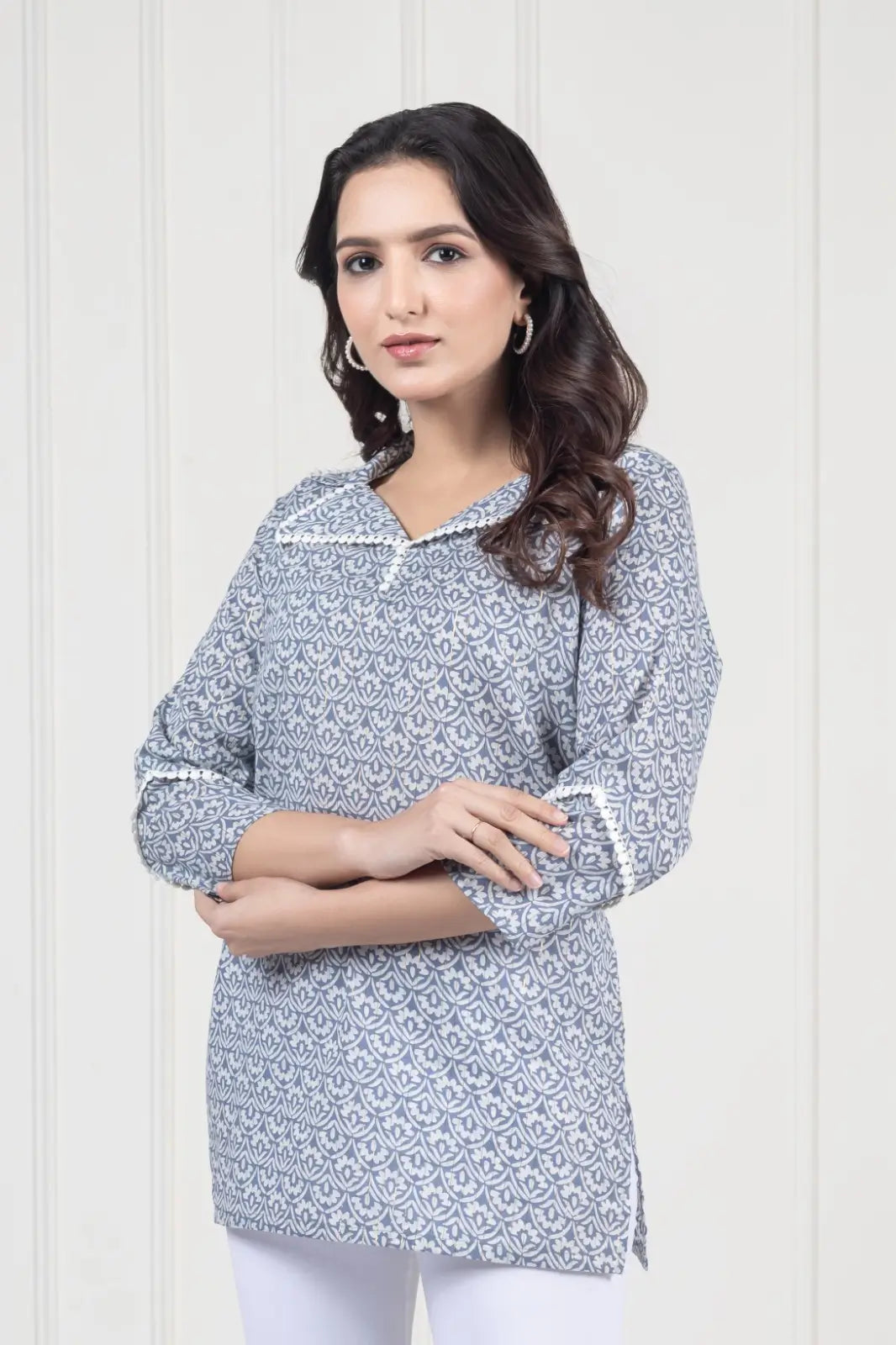Mess Grey Straight Kurti