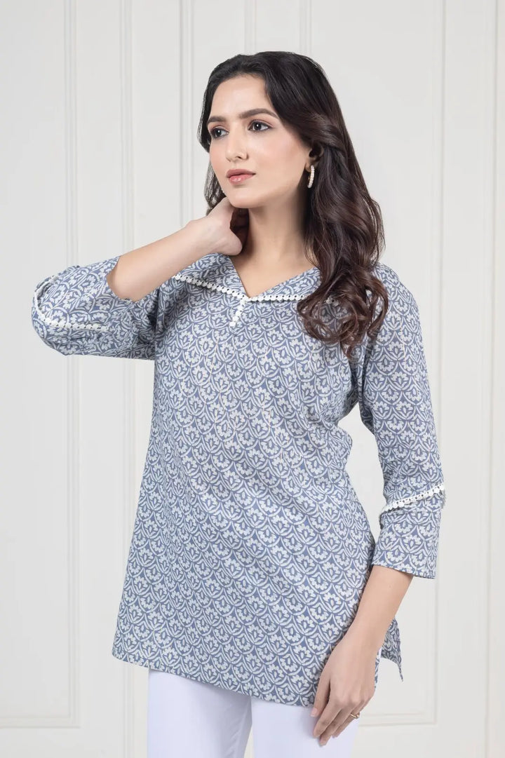Mess Grey Straight Kurti