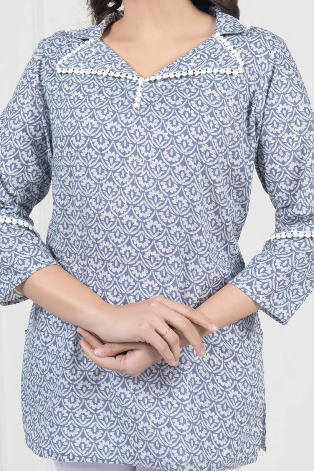 Mess Grey Straight Kurti