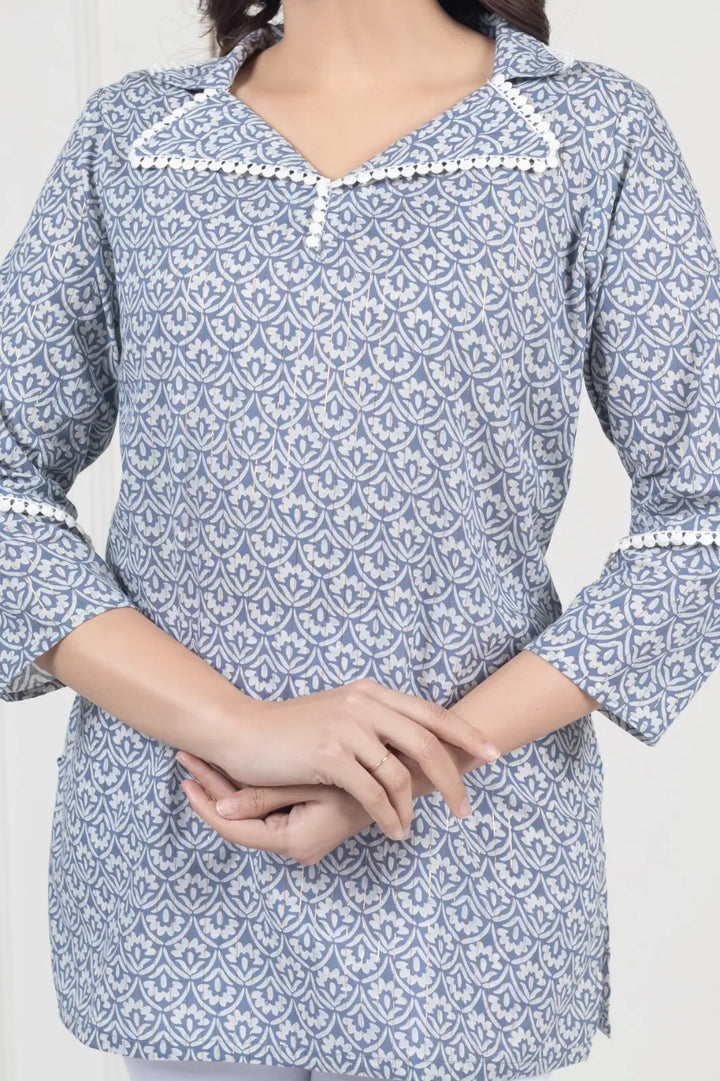 Mess Grey Straight Kurti