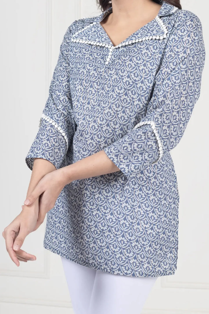 Mess Grey Straight Kurti