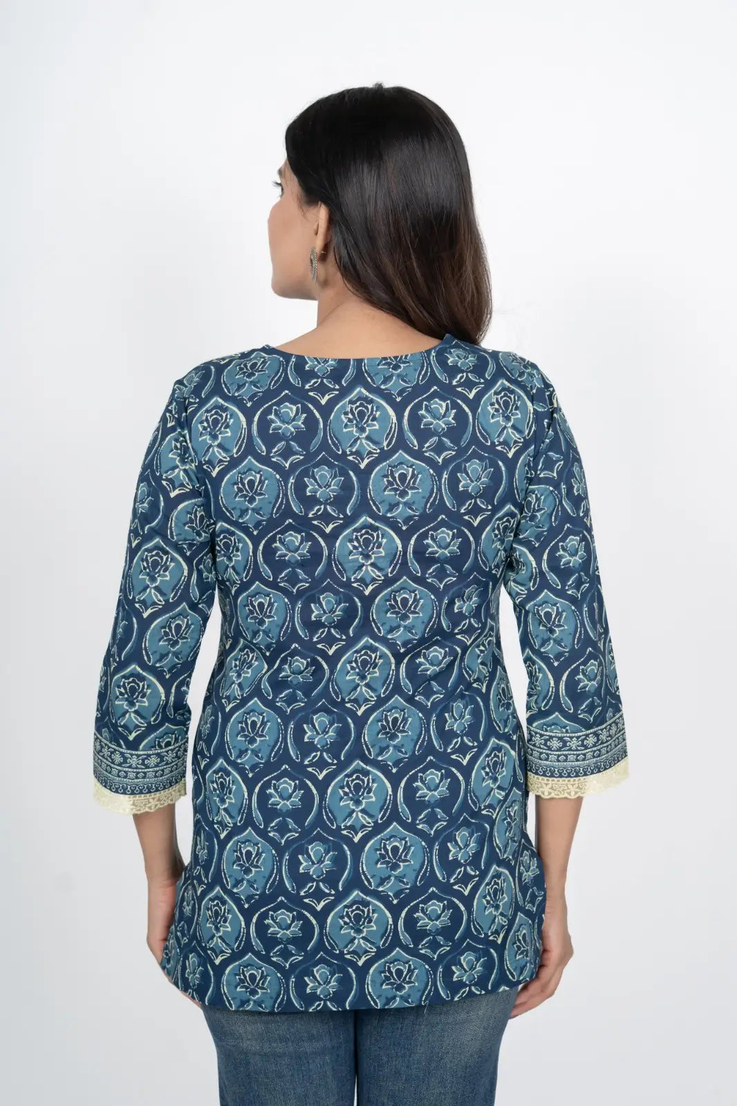 Indigo Blue Straight Kurti