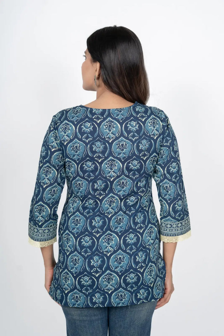 Indigo Blue Straight Kurti