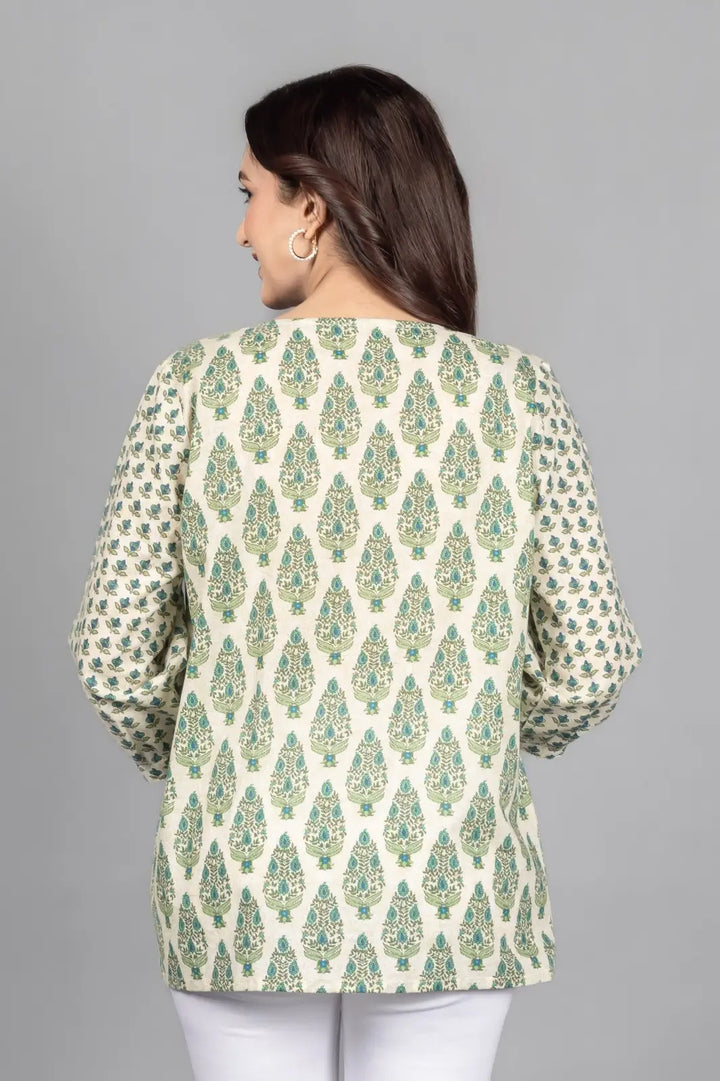 Off-White Printed Top