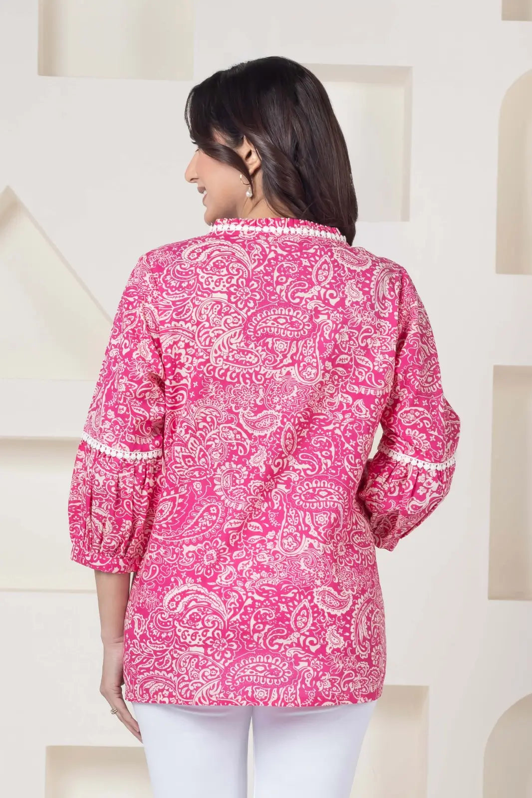 Pink Paisley Top