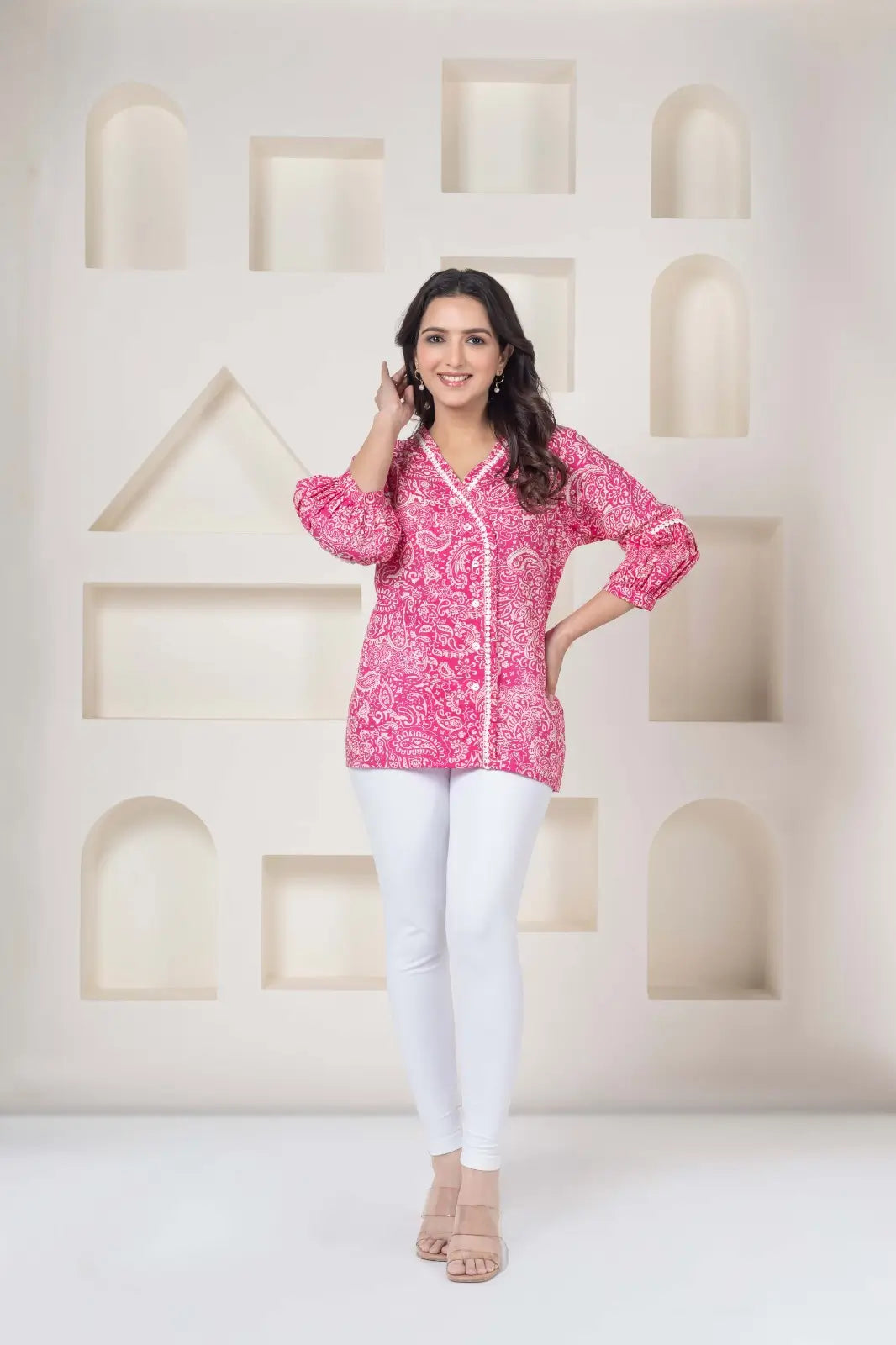 Pink Paisley Top