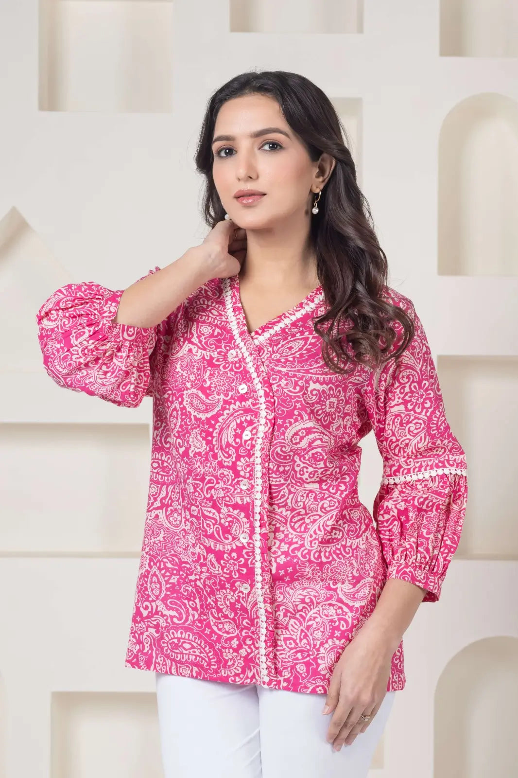 Pink Paisley Top