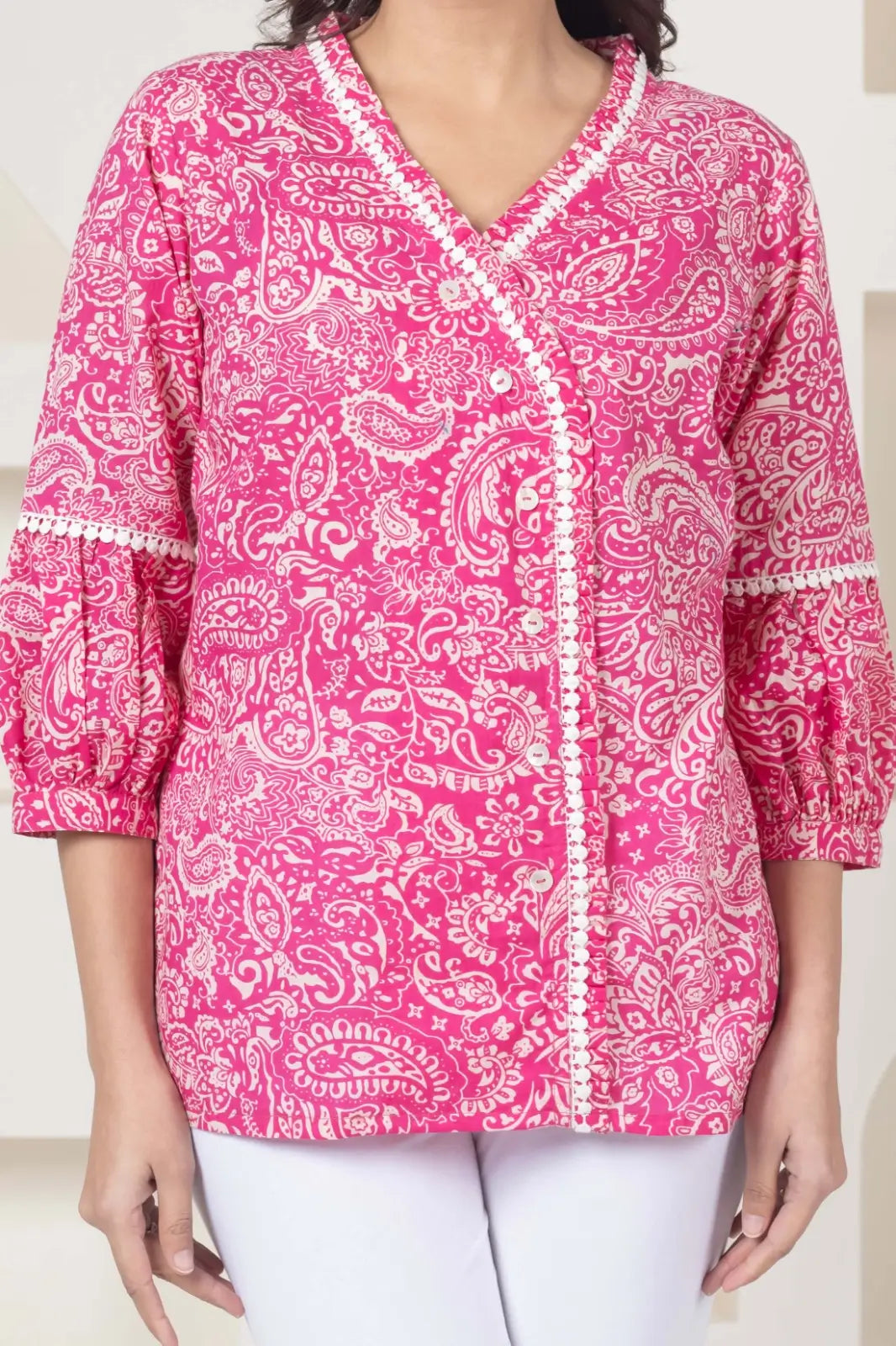 Pink Paisley Top