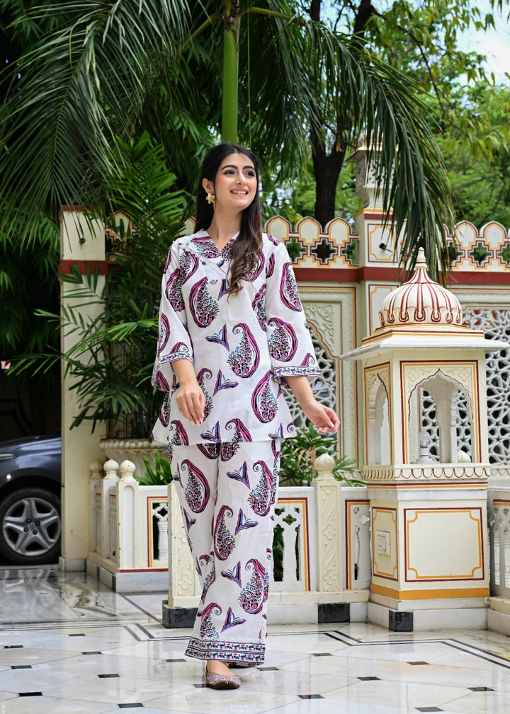 Paisley printed cotton co-ord set