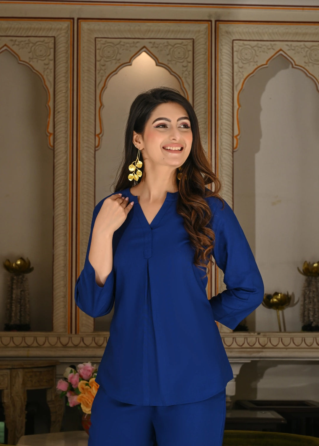 Royal Blue  Viscose co-ord set