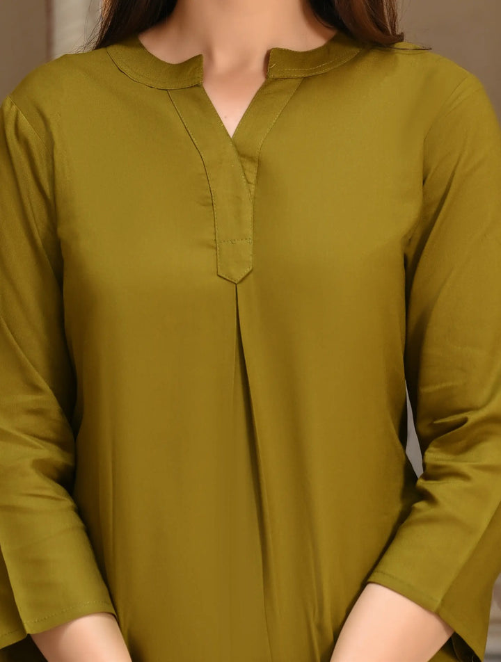 Deep Olive  Viscose co-ord set