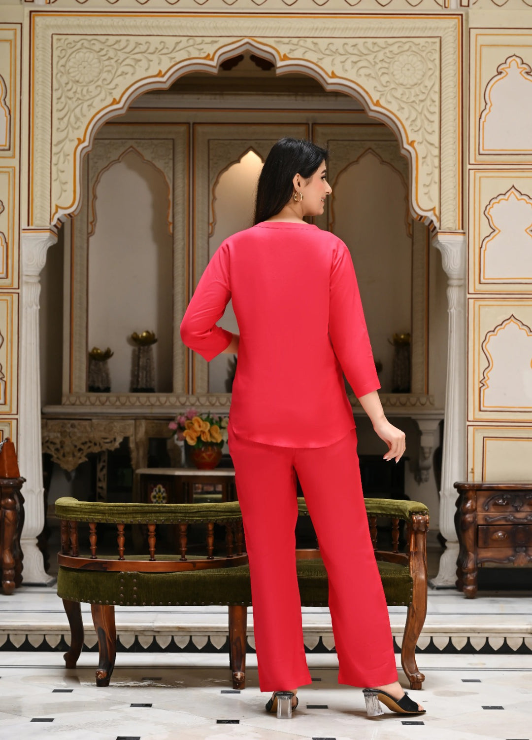 Hot Pink  Viscose co-ord set