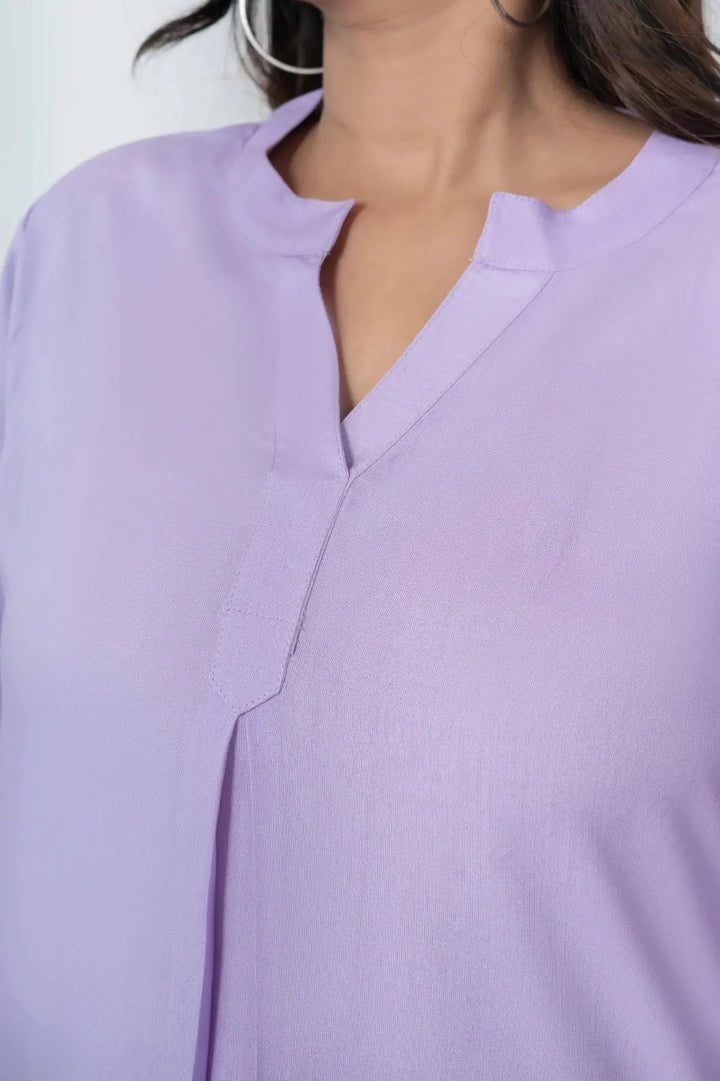Viscose Pleated Top Combo – Lavender & Mustard (Pack of 2)