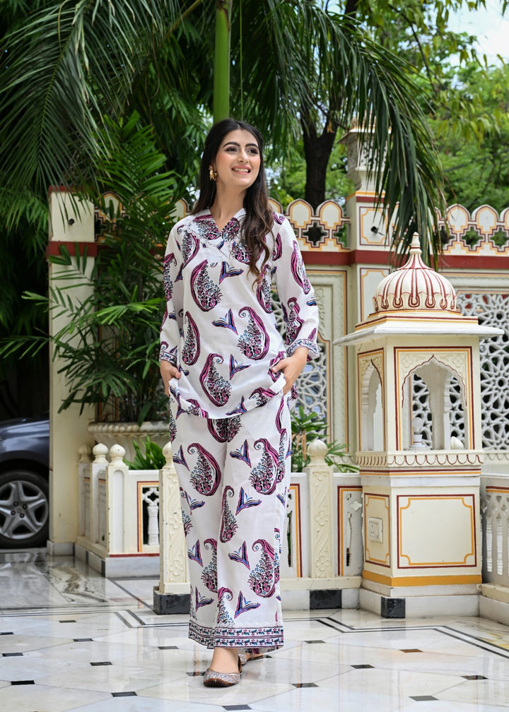 Paisley printed cotton co-ord set