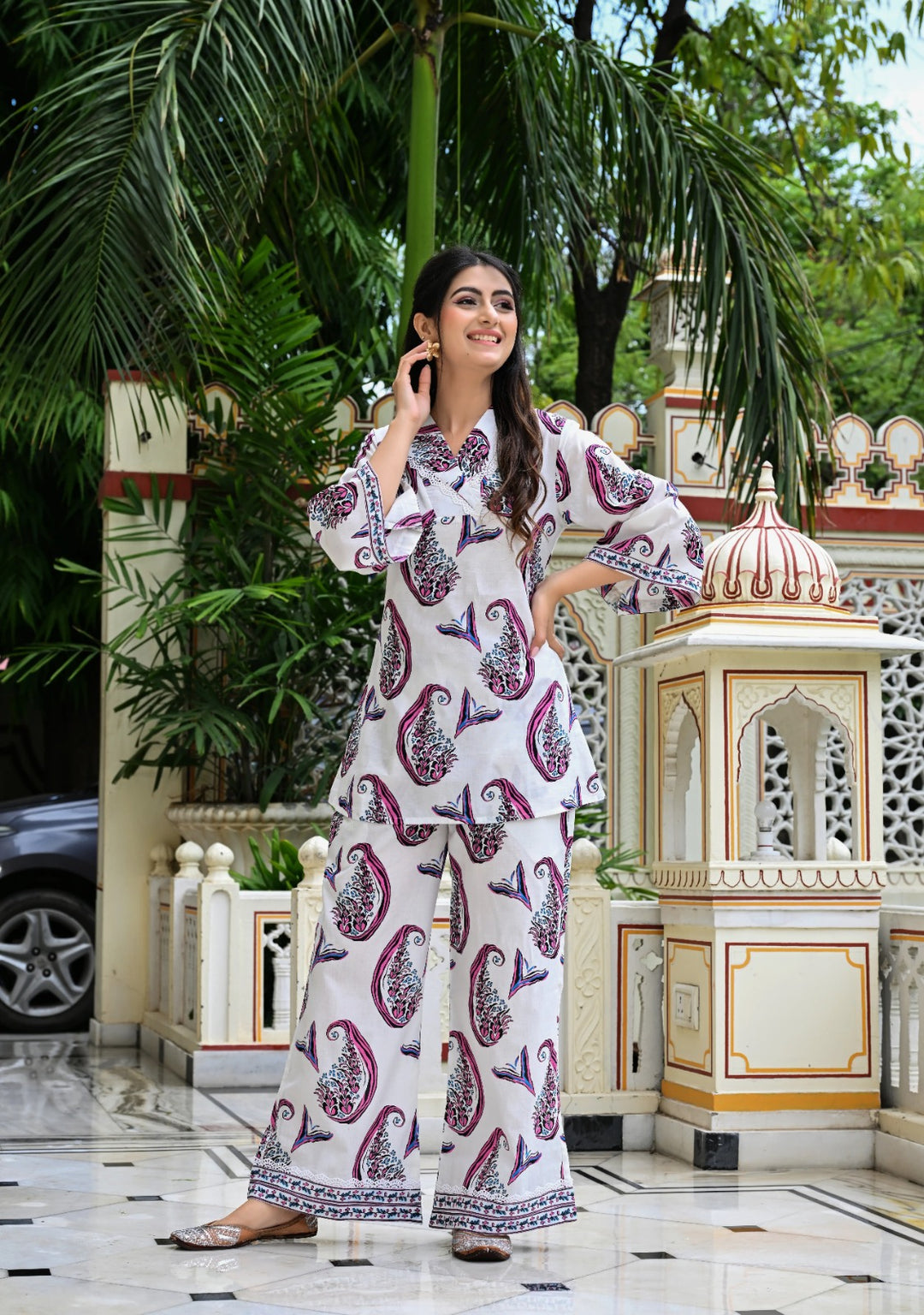 Paisley printed cotton co-ord set