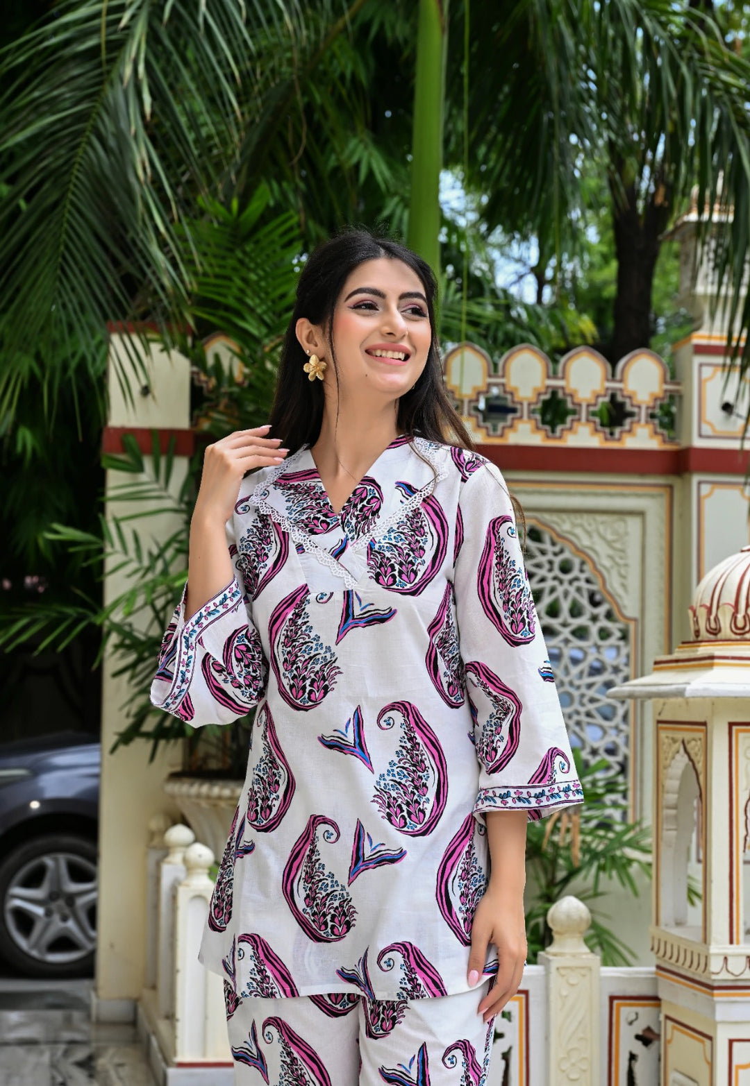Paisley printed cotton co-ord set