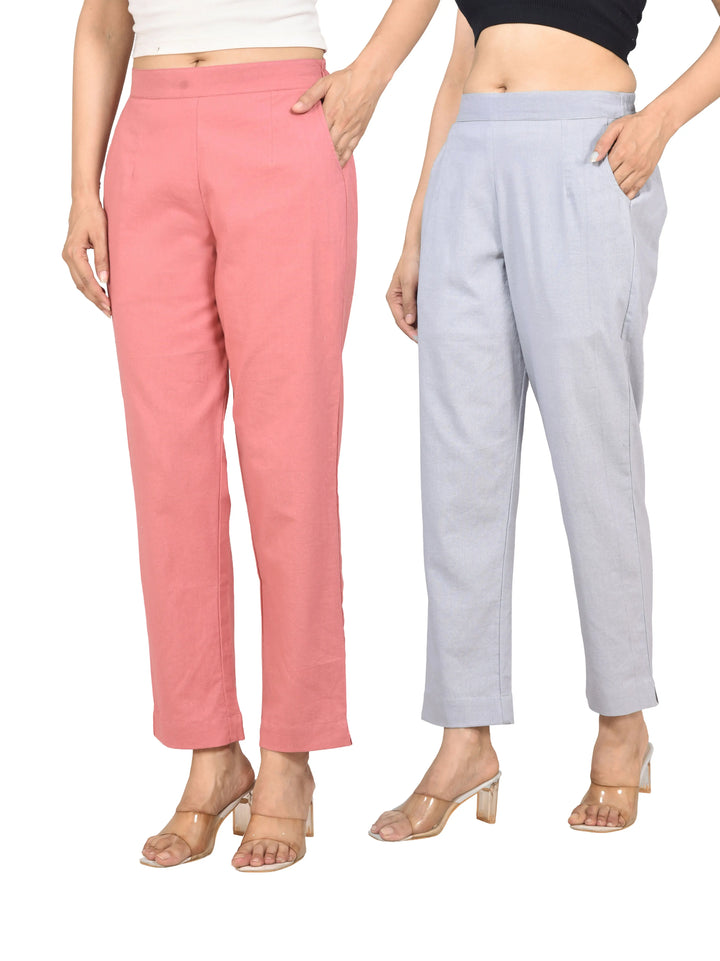 AIRY LINEN PANTS COMBO - (PACK OF 2)