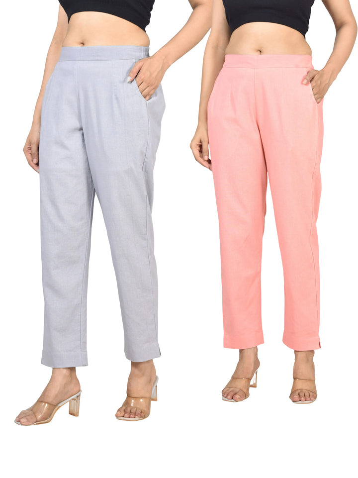 AIRY LINEN PANTS COMBO - (PACK OF 2)