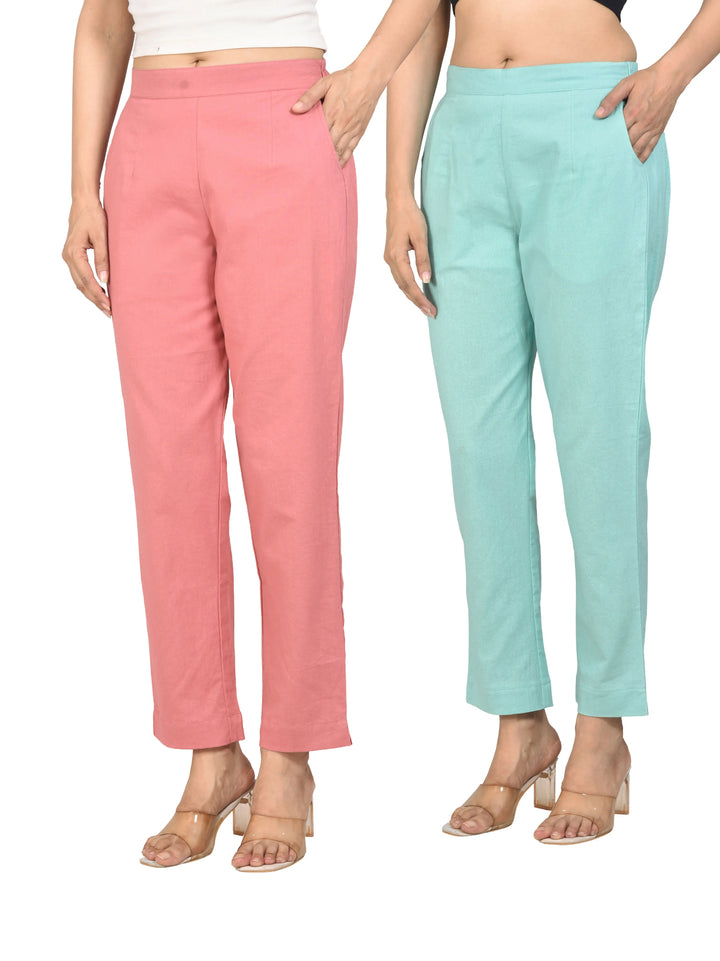 AIRY LINEN PANTS COMBO - (PACK OF 2)