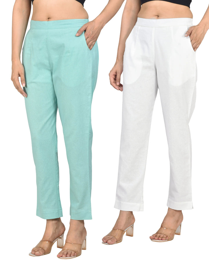 AIRY LINEN PANTS COMBO - (PACK OF 2)