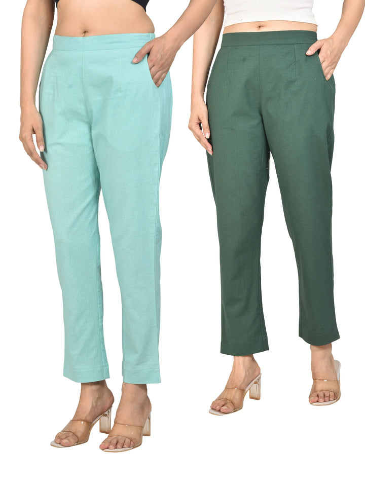 AIRY LINEN PANTS COMBO - (PACK OF 2)
