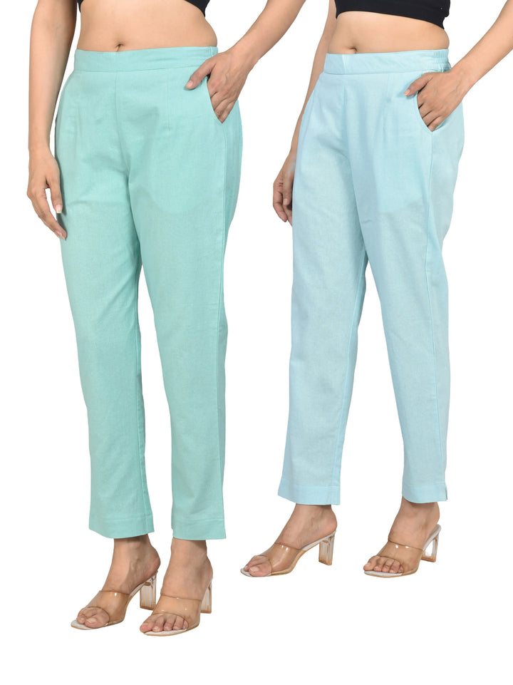 AIRY LINEN PANTS COMBO - (PACK OF 2)